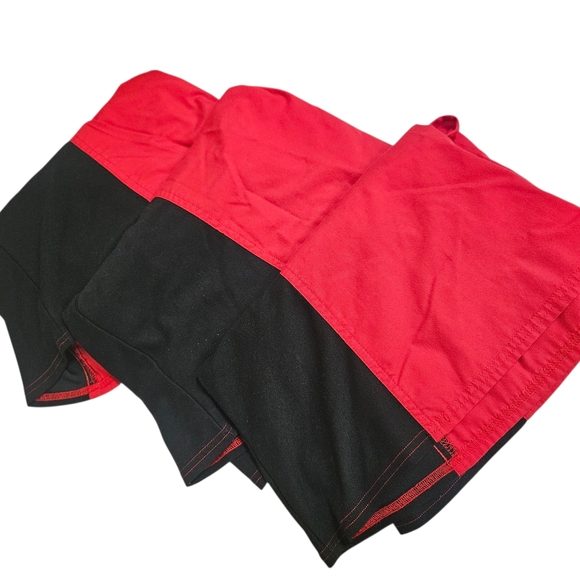 Cherokee Flexibles Scrub Cotton Red  Black Poly Stretch Pockets XL Bundle 3 Pack - Picture 5 of 8